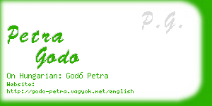 petra godo business card